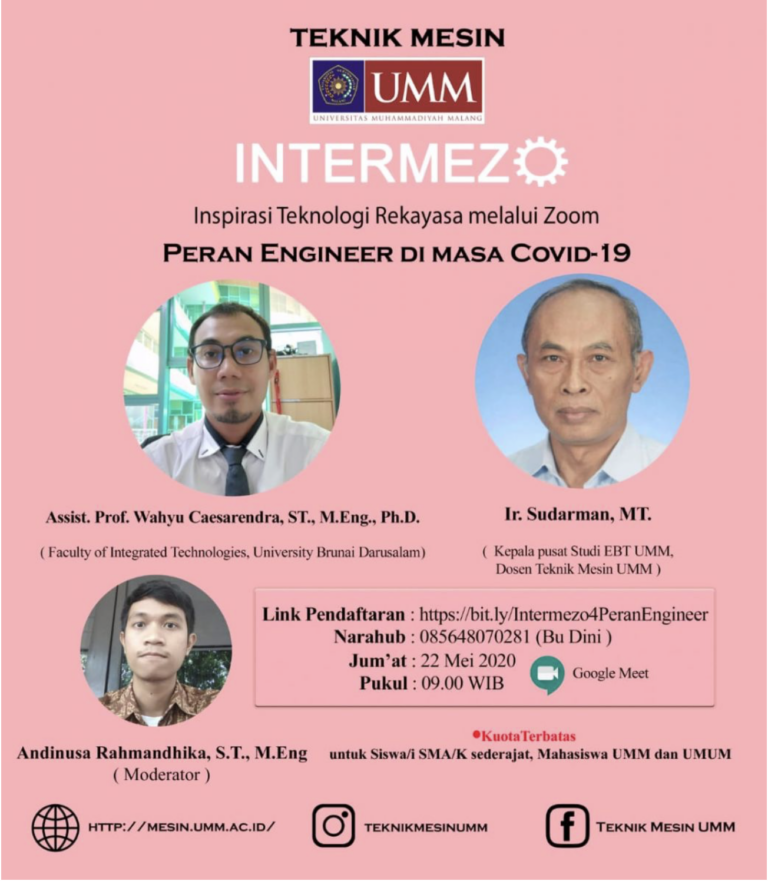 PERAN ENGINEER DI MASA COVID-19 – INTERMEZO 4